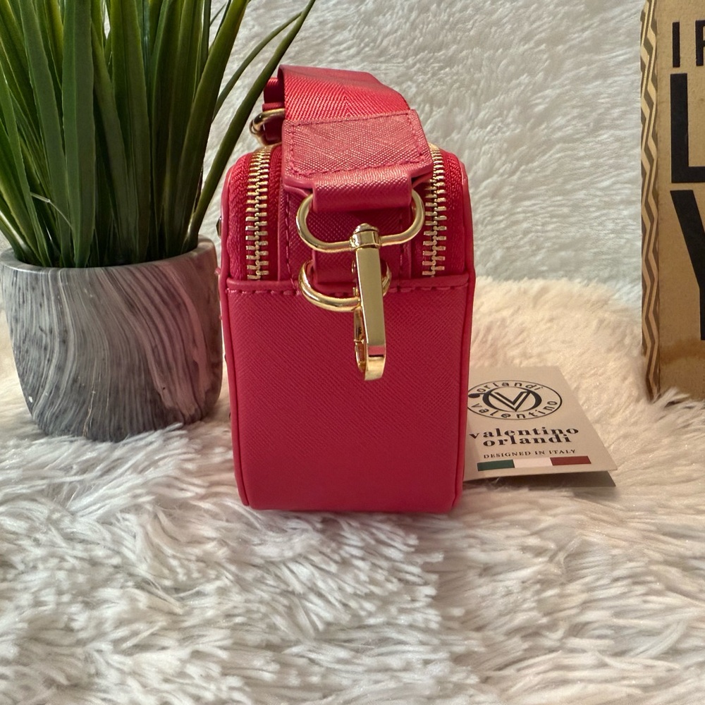 NWT Valentino Orlandi Hot Pink Camera Crossbody Handbag - Picture 7 of 14